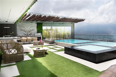 Proġett tal-ġebel sinterizzat għal villa